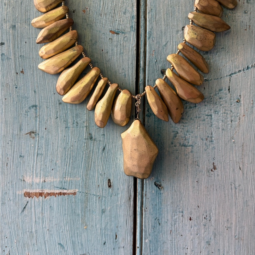 Fun & Unique Gold Nugget Necklace - Picture 4 of 10